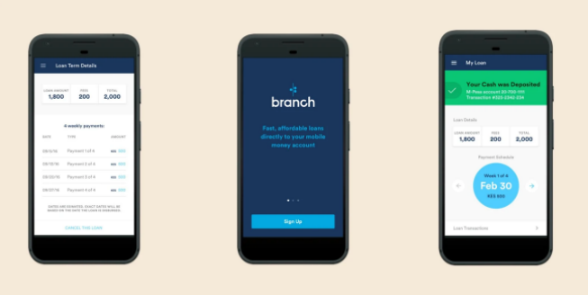 Branch app interfaces