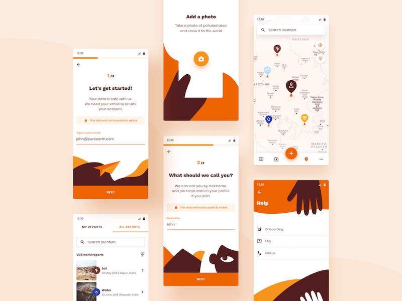 Report Pollution flutter app