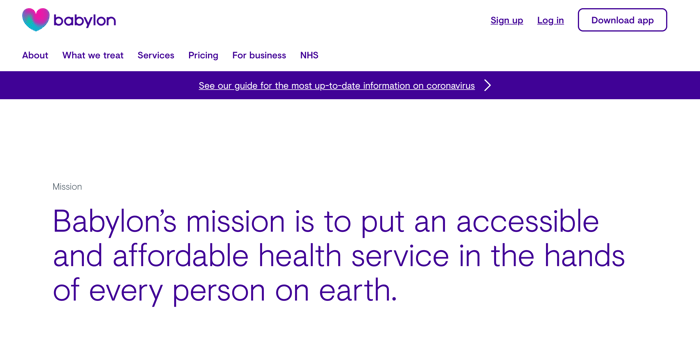 Babylon health website